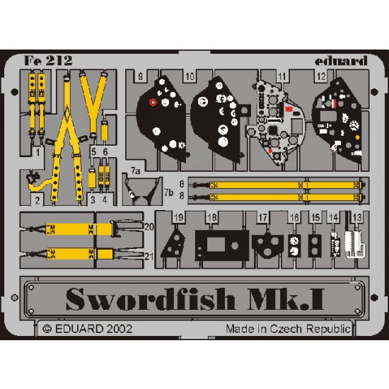 Colour Photoetch for 1/48 Swordfish Mk.I for Tamiya kit