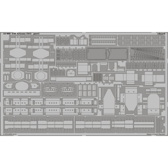 1/350 USS Arizona (BB-39) 1941 Detail Set for HobbyBoss kit