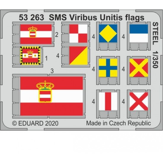 1/350 SMS Viribus Unitis Flags Detail Set for Trumpeter kits