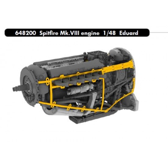 1/48 Supermarine Spitfire Mk.VIII Engine for Eduard #8284 kit