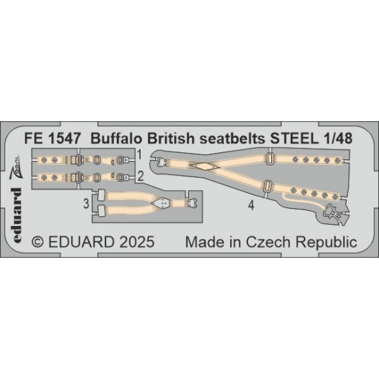 1/48 British Brewster F2A Buffalo Seatbelts Detail Set for Tamiya kits 1/48 British Brewster F2A Buffalo Seatbelts Detail Set for Tamiya kits