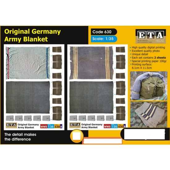 1/35 WWII Original Germany Army Blanket (2 sheets)