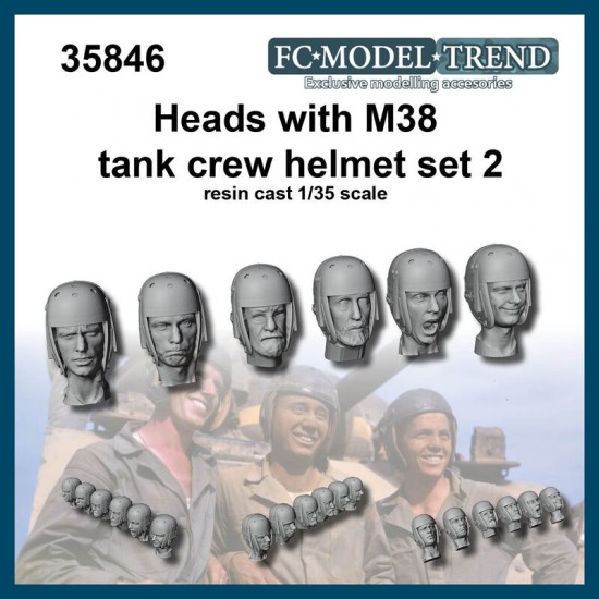 1/35 Heads with M38 Helmet set 2