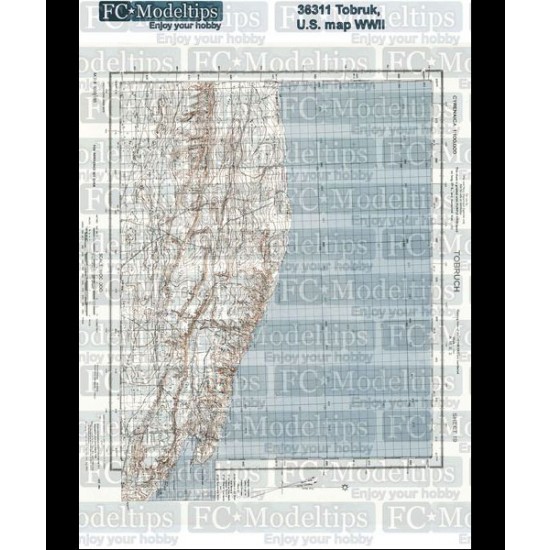 1/35 Self-adhesive Paper Base - WWII US Map of Tobrouk