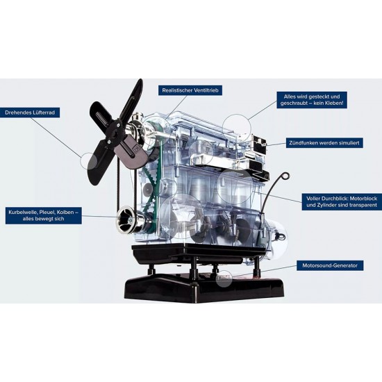1/3 The Large Technology Kit - 4-cylinder Motor Working Engine Model 1/3 The Large Technology Kit - 4-cylinder Motor Working Engine Model