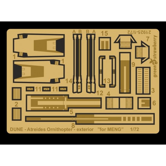 1/72 DUNE Atreides Ornithopter Exterior Detail set for Meng kit