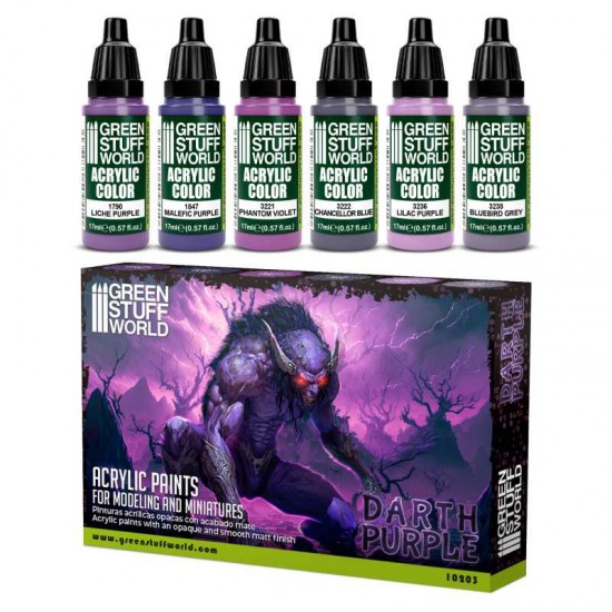 Acrylic Paint Set - Darth Purple (6x 17ml)
