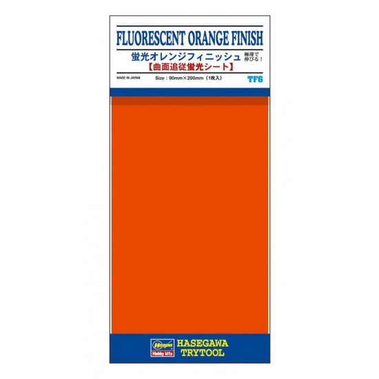 (TF6) FAdhesive Detail & Marking Sheet - luorescent Orange Finish (90mm x 200mm)