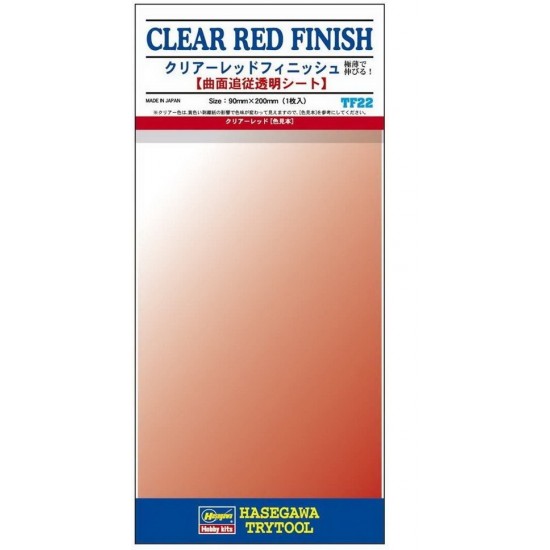 [TF22] Clear Red Finish (90 x 200 mm)