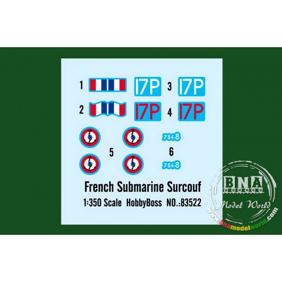1/350 French Surcouf Submarine Cruiser