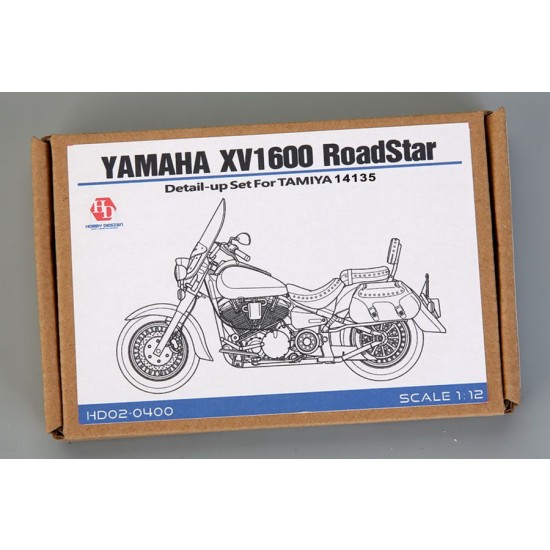 1/12 Yamaha XV1600 Roadstar Custom Detail Set for Tamiya kit #14135
