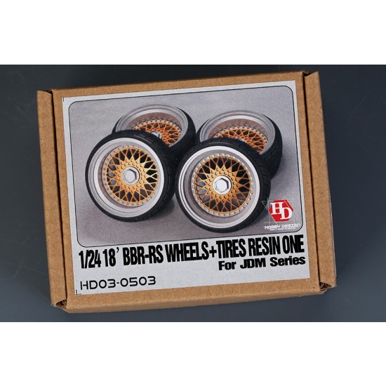 1/24 18inch BBS-RS Wheels and Tyres Set for JDM Series