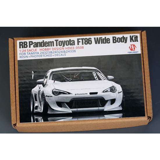 1/24 RB Pandem Toyota FT86 V3 Wide Body Transkit for Tamiya kits #24323/24324/24336