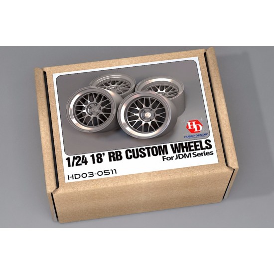1/24 18 RB Custom Wheels for Jdm Series (Resin + Metal + PE) 1/24 18 RB Custom Wheels for Jdm Series (Resin + Metal + PE)
