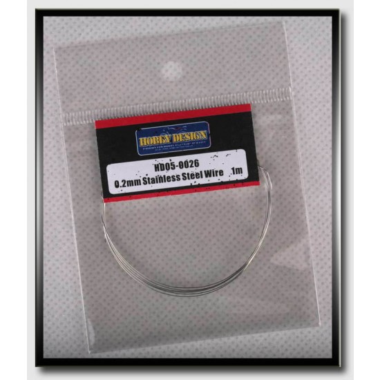 Stainless Steel Wire (Diameter: 0.2mm, Length: 1 meter)