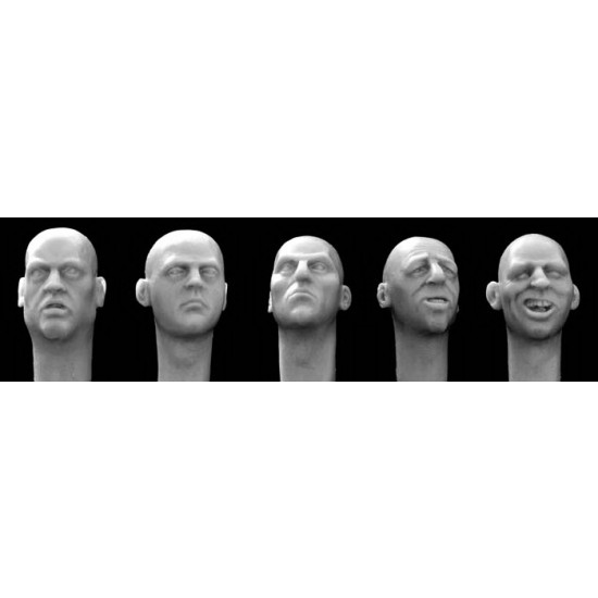 5 Heads for 1:32/54mm Figures (Style #3)