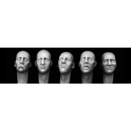 5 Heads for 1:32/54mm Figures (Style #4)