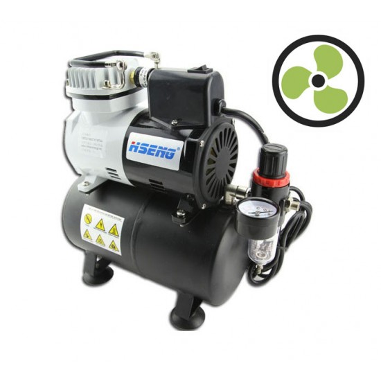 Airbrush Compressor (pump) w/Cooling Fan and Tank Airbrush Compressor (pump) w/Cooling Fan and Tank