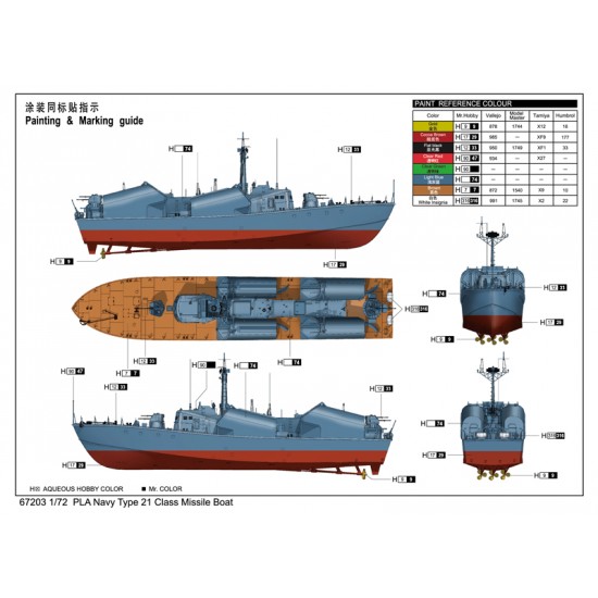 1/72 PLA Navy Type 21 Class Missile Boat