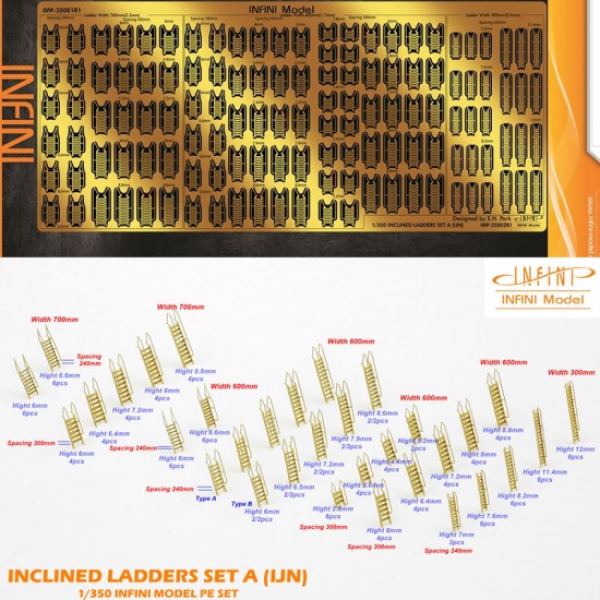 1/350 WWII IJN Inclined Ladders set A