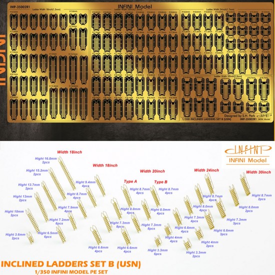 1/350 WWII USN Inclined Ladders set B