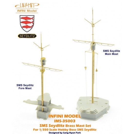 1/350 SMS Seydlitz Detail Set (Brass Mast) for Hobby Boss kit #86510