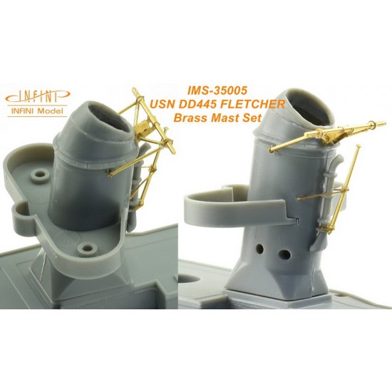 1/350 USS Fletcher DD445 Brass Mast Set for Tamiya kit #78012