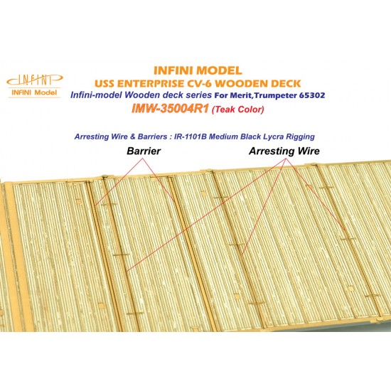 1/350 USS Enterprise CV-6 Wooden Deck (Teak Tone) for Merit/Trumpeter #65302