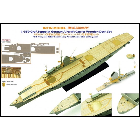 1/350 DKM Graf Zeppelin Wooden Deck for Trumpeter kit #05627