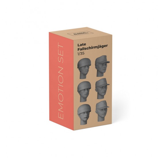 1/35 Emotion Set - Late Fallschirmjager Heads (6pcs) 1/35 Emotion Set - Late Fallschirmjager Heads (6pcs)