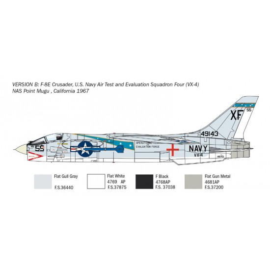 1/72 Vought F-8E Crusader Fighter Aircraft