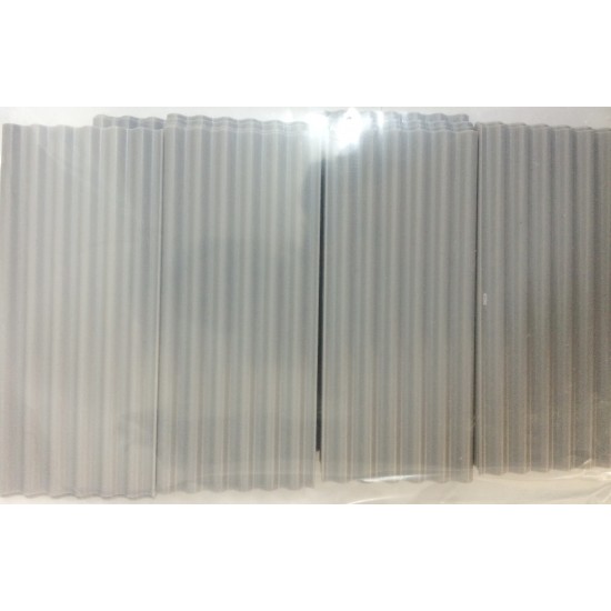 1/35, 1/32 Corrugated Iron Roof Sheeting (6-Wave Plate) - Grey (Plastic) 30pcs