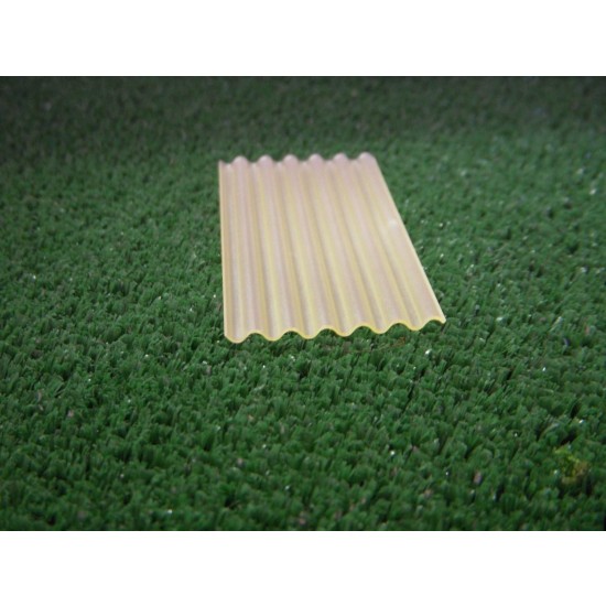 1/35, 1/32 Corrugated Iron Roof Sheeting (6-Wave Plate) - Yellow Transparent (15pcs)