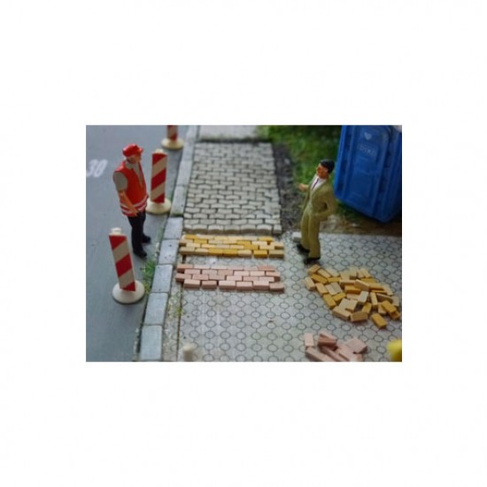 1/87 (HO scale) Street Pavers Brick-Red Mix (5000pcs)