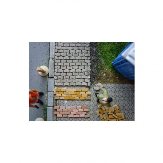 1/87 (HO scale) Street Pavers Brick-Red Mix (5000pcs)