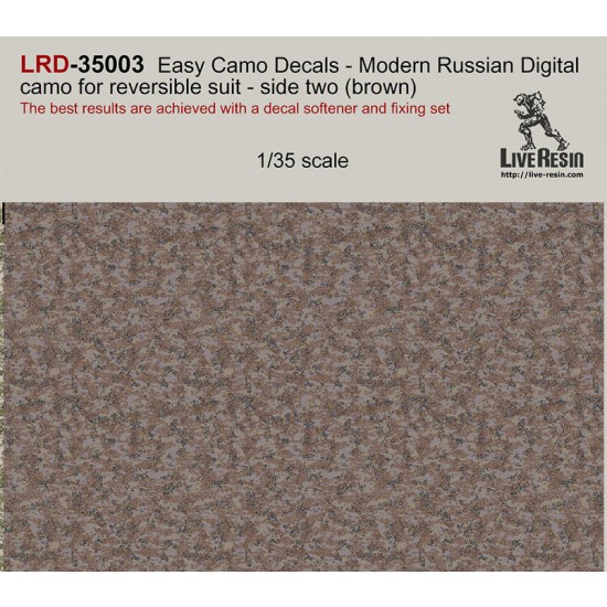 1/35 Easy Camo Decals - Modern Russian Digital Camo for Reversible Suit (side 2, brown)