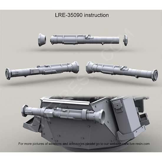 1/35 US Army AT4 /M136 Grenade Launcher - Resin Parts