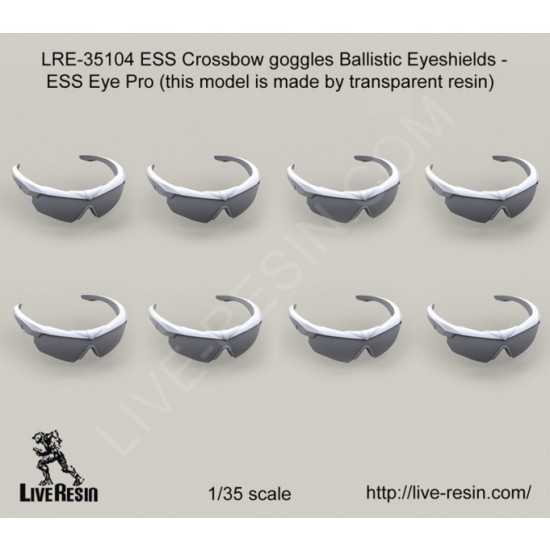 1/35 ESS Crossbow goggles Ballistic Eyeshields - ESS Eye Pro (transparent resin) 1/35 ESS Crossbow goggles Ballistic Eyeshields - ESS Eye Pro (transparent resin)