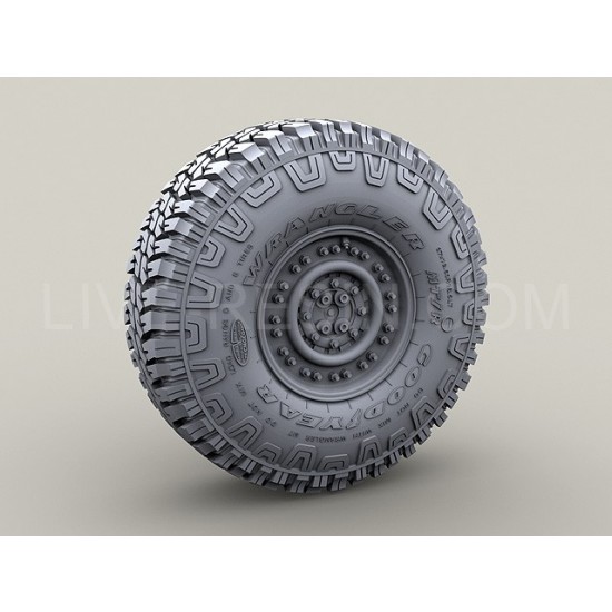 1/35 Wrangler/Good Year 37 MT/R Tyre and Wheels Set (5pcs) for HMMWV and GMV