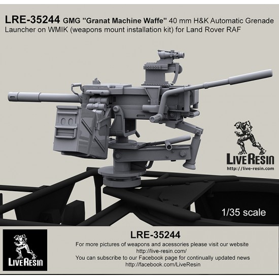 1/35 GMG Granat Machine Waffe 40mm H&K Grenade Launcher on WMIK for Land Rover RAF