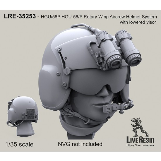 1/35 HGU-56/P Rotary Wing Aircrew Helmet System with Pilot with Lowered Visors (6pcs)