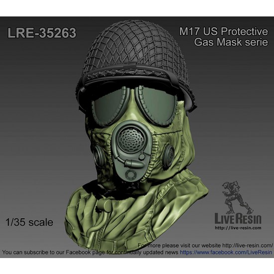 1/35 US Protective Gas Masks M17 with Nuclear, Biological, Chemical Protective Hood 1/35 US Protective Gas Masks M17 with Nuclear, Biological, Chemical Protective Hood