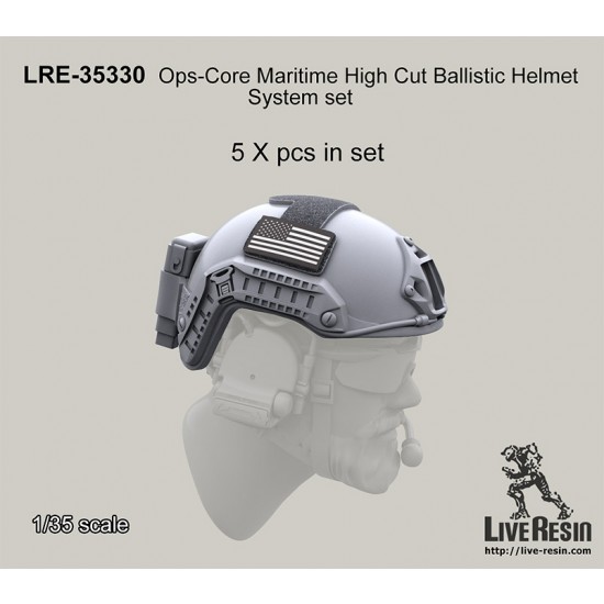 1/35 Ops-Core Maritime High Cut Ballistic Helmet System set (5pcs)