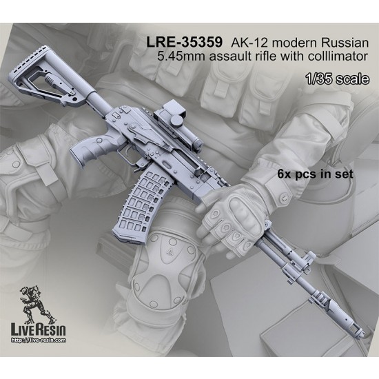 1/35 Modern Russian AK-12 5.45mm Assault Rifle and Collimator