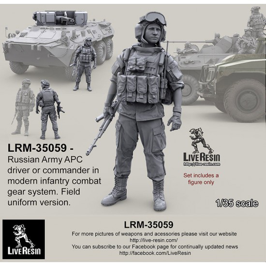 1/35 Russian APC Driver/Commander in Modern Infantry Combat Gear set 12. Field Uniform