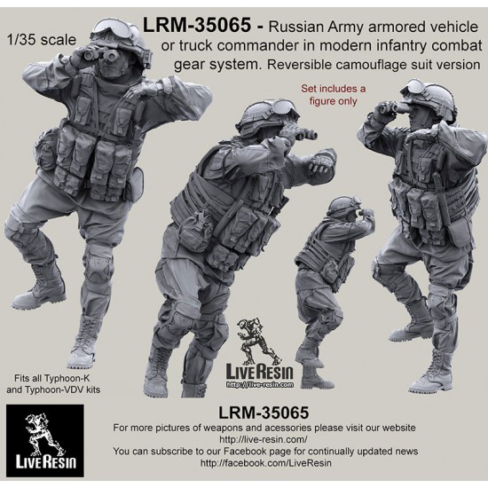 1/35 Russian Commander In Modern Infantry Combat Gear System Set 18. Reversible Camo Suit