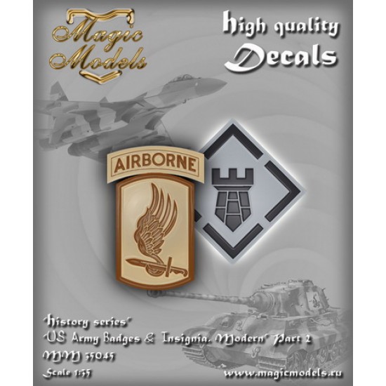 Decals for 1/35 Modern US Army Badges & Insignia Part 2