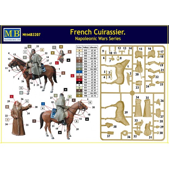 1/32 French Cuirassier in Napoleonic Wars (2 figures + 1 Horse)