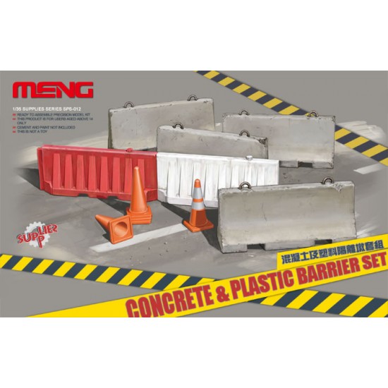 1/35 Concrete and Plastic Barrier Set