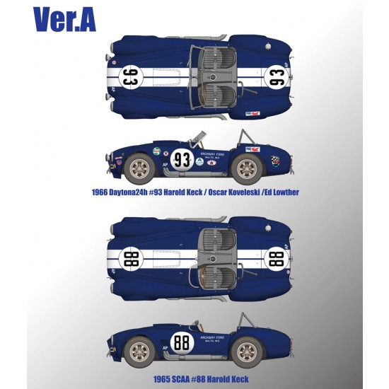 1/12 Full Detailed Multimedia kit - Shelby Cobra 427 Ver.A: Daytona 24hours #93 / SCAA #88 1/12 Full Detailed Multimedia kit - Shelby Cobra 427 Ver.A: Daytona 24hours #93 / SCAA #88